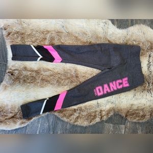 Leggings "dance"  written down leg child size 10